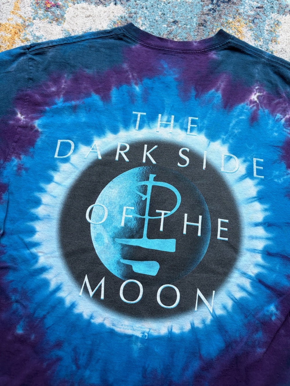 Y2K Liquid Blue Pink Floyd shirt